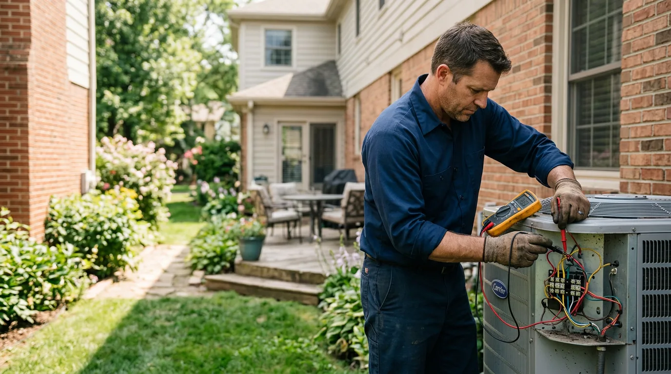 HVAC technician working near West Henrietta, NY